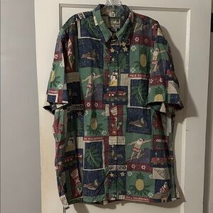 Reyn Spooner 2001 Mele Kalikimaka Hawaiian Shirt, Size XXXL